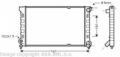 AVA QUALITY COOLING vw2041 -  Радиатор, охлаждение двигателя